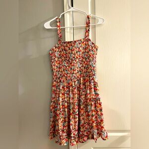 Midi boutique sun dress. Multicolor flowers.